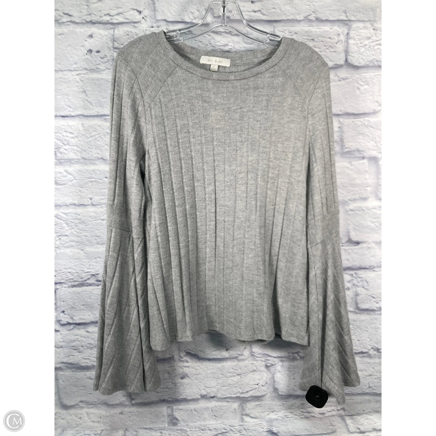 Top Long Sleeve Basic By Eri + Ali In Grey, Size: S