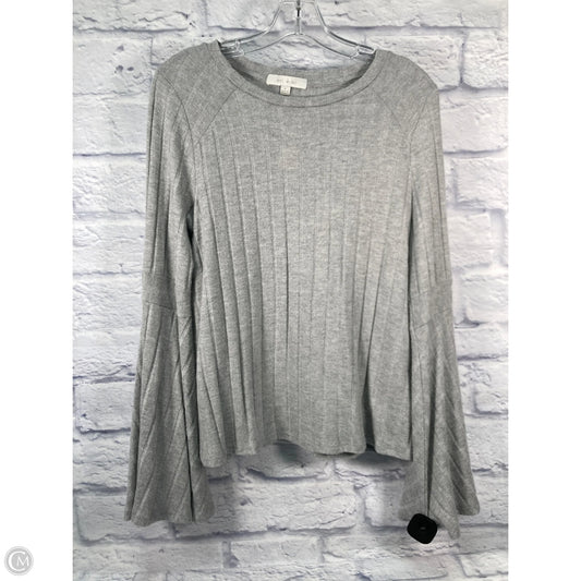 Top Long Sleeve Basic By Eri + Ali In Grey, Size: S