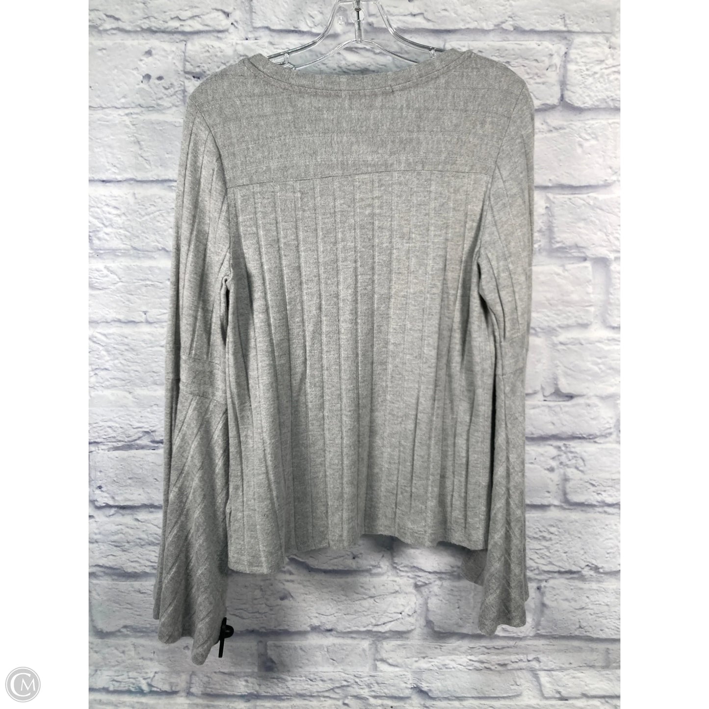 Top Long Sleeve Basic By Eri + Ali In Grey, Size: S