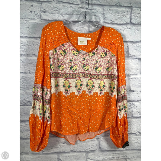 Tunic Long Sleeve By Maeve In Orange, Size: Xs
