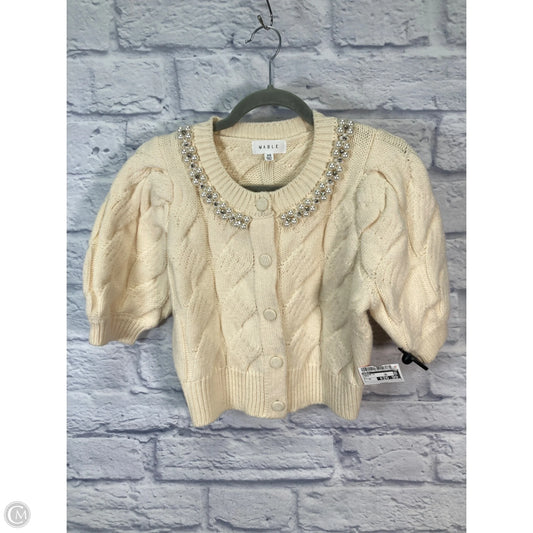 Sweater Short Sleeve By Mable In Cream, Size: Xs