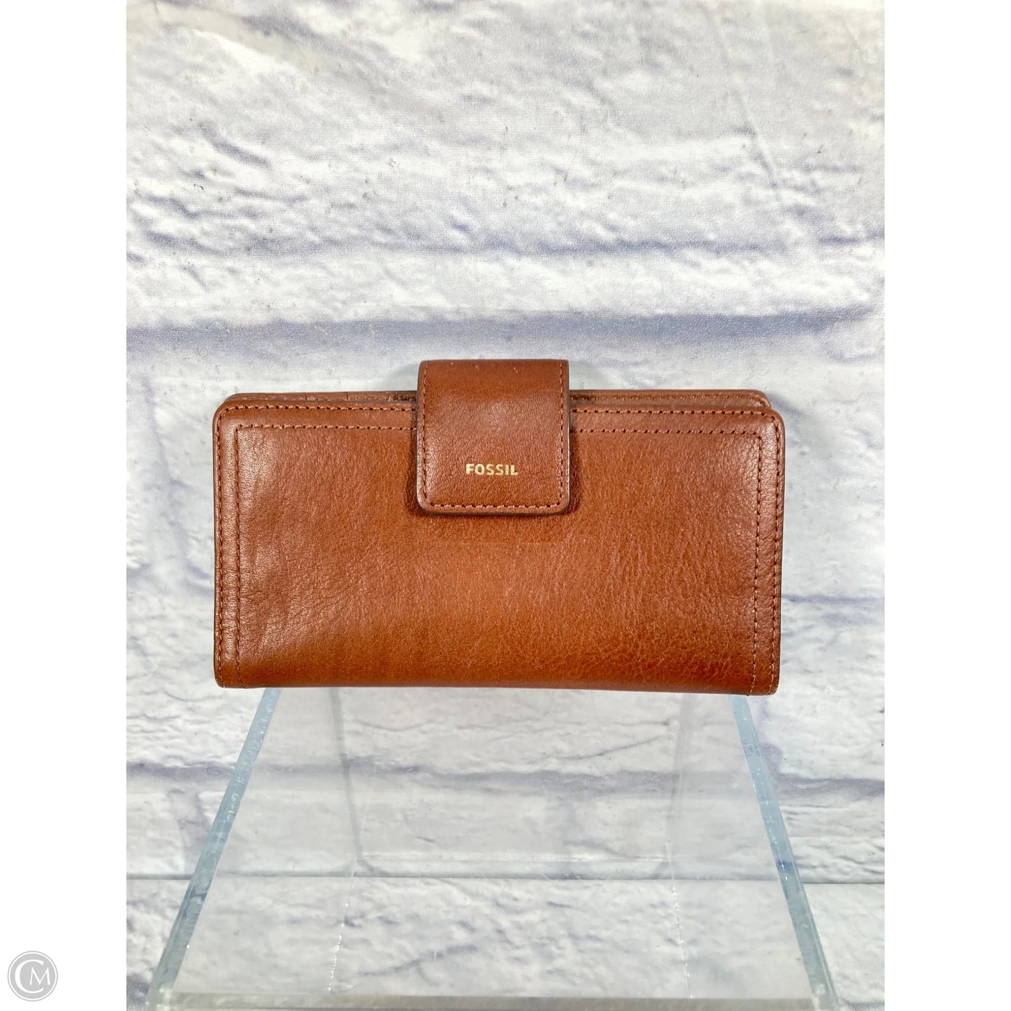 Wallet Leather By Fossil, Size: Medium