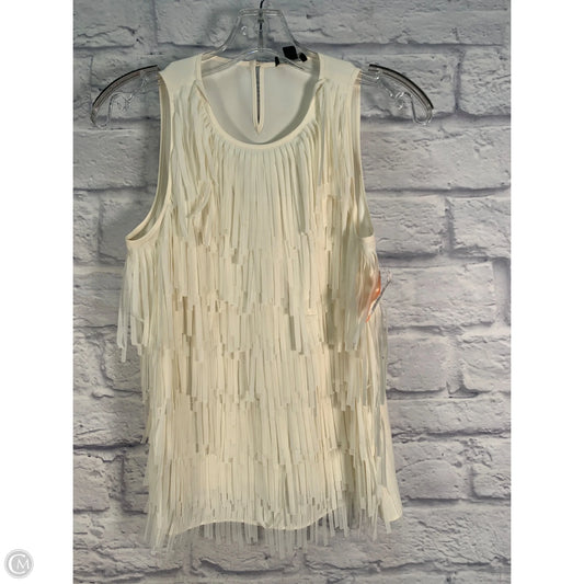 Blouse Sleeveless By Ann Taylor In Cream, Size: S