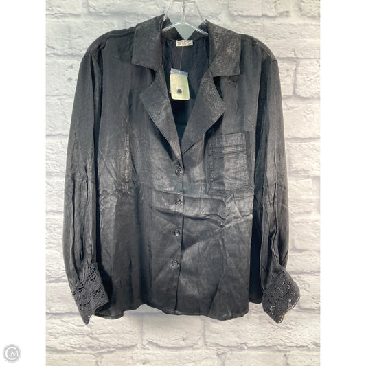 Tunic Long Sleeve By Free People In Black, Size: S