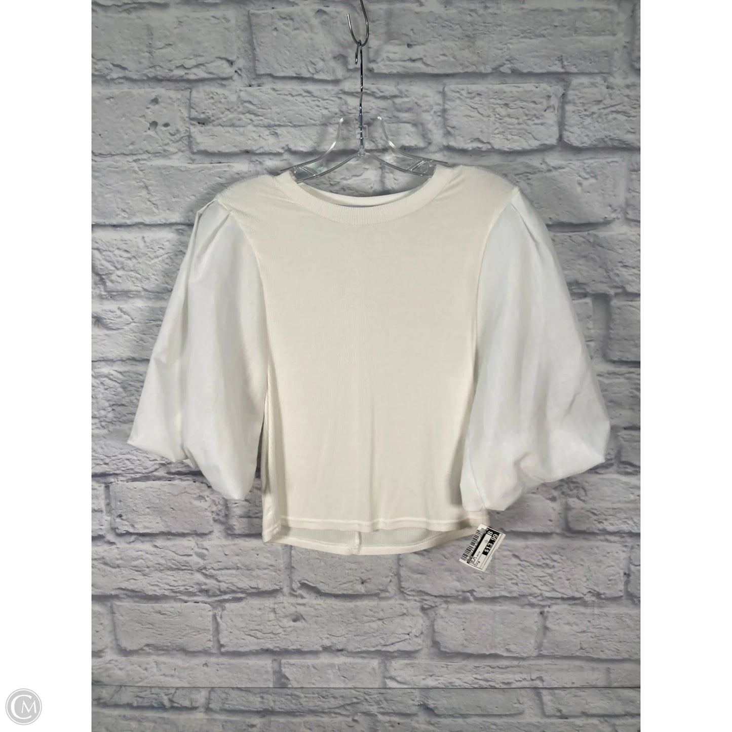 Top Short Sleeve By Hyfve In Cream & White, Size: M