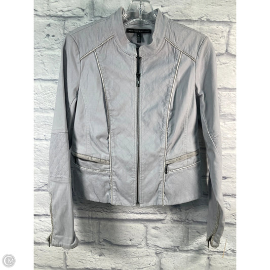 Jacket Moto By White House Black Market In Grey, Size: S