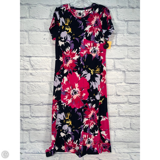 Dress Casual Midi By Chicos In Pink & Purple, Size: M