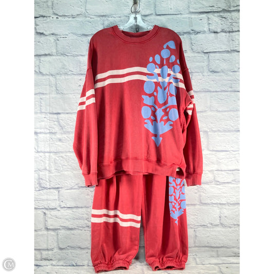 Lounge Set Pants By Free People In Red, Size: S