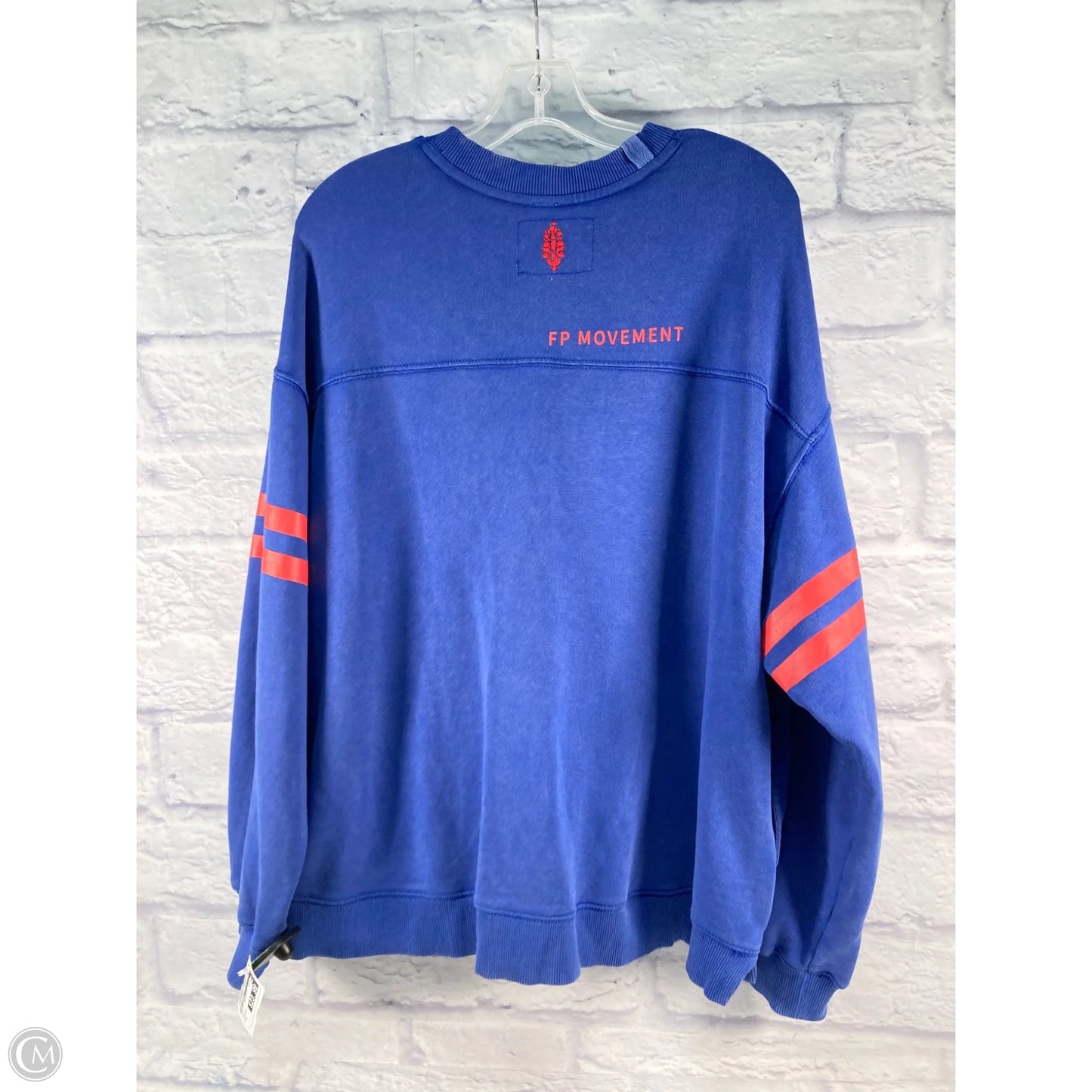 Athletic Sweatshirt Crewneck By Free People In Blue, Size: S
