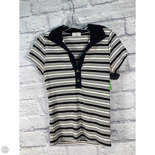 Top Short Sleeve By T.la In Black & White, Size: S