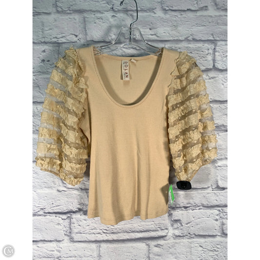 Top Short Sleeve By Dolan Left Coast In Cream, Size: Xs
