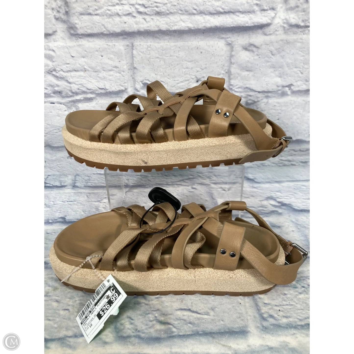 Sandals Heels Platform By Rag And Bone In Tan, Size: 10