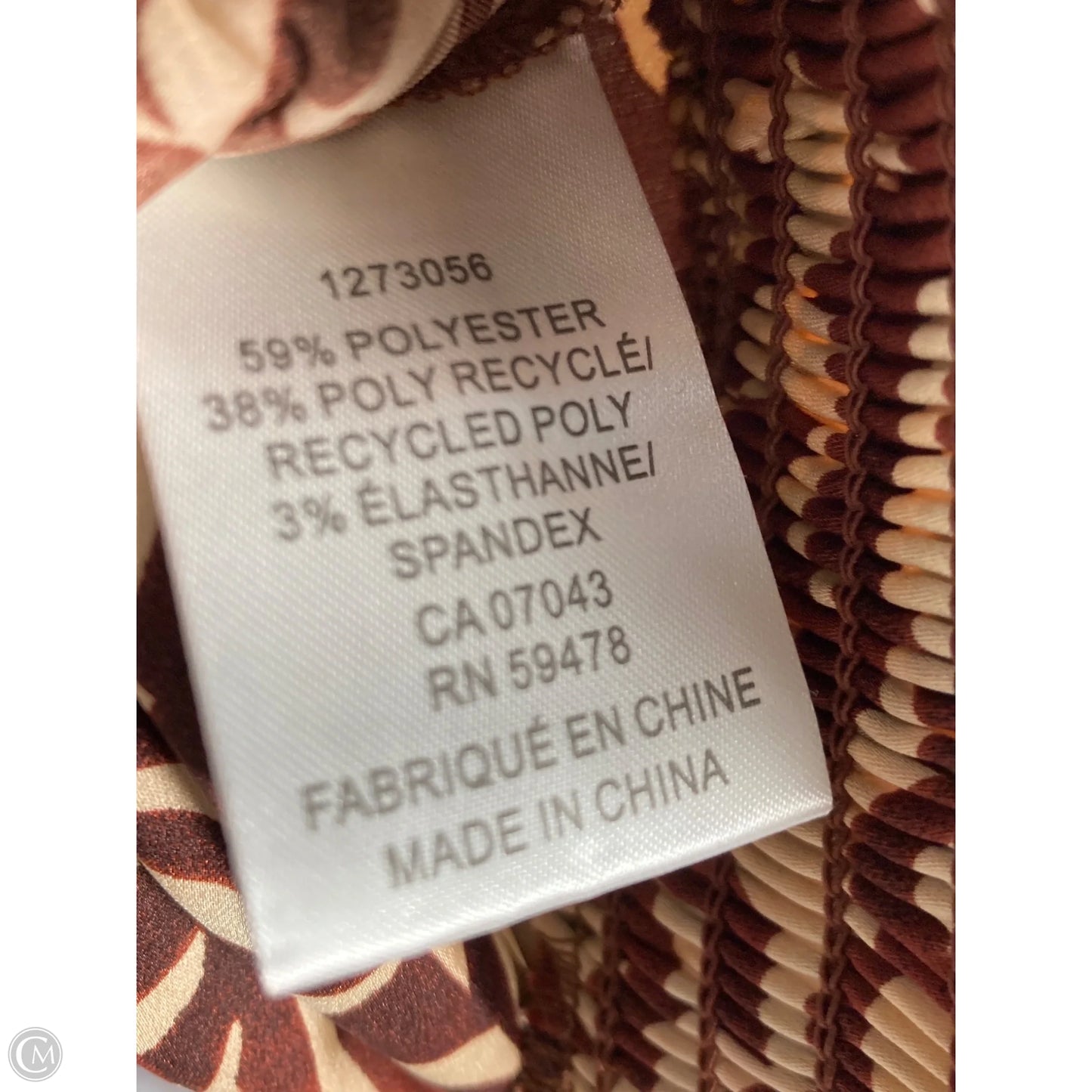 Blouse Long Sleeve By Joie In Brown & Cream, Size: S