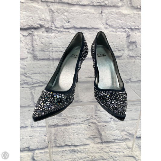 Shoes Designer By Stuart Weitzman In Blue & Silver, Size: 7
