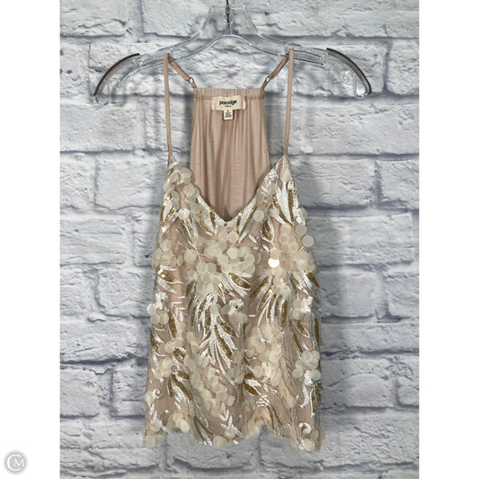 Top Sleeveless By Porridge In Gold & Tan, Size: S
