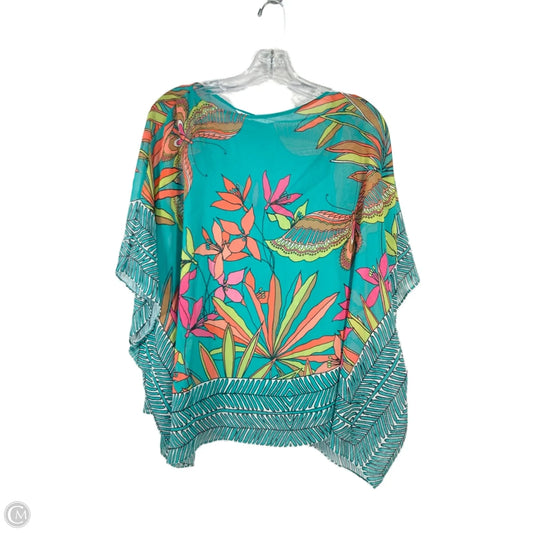Blouse Short Sleeve By Trina Turk In Green & Orange, Size: Xs