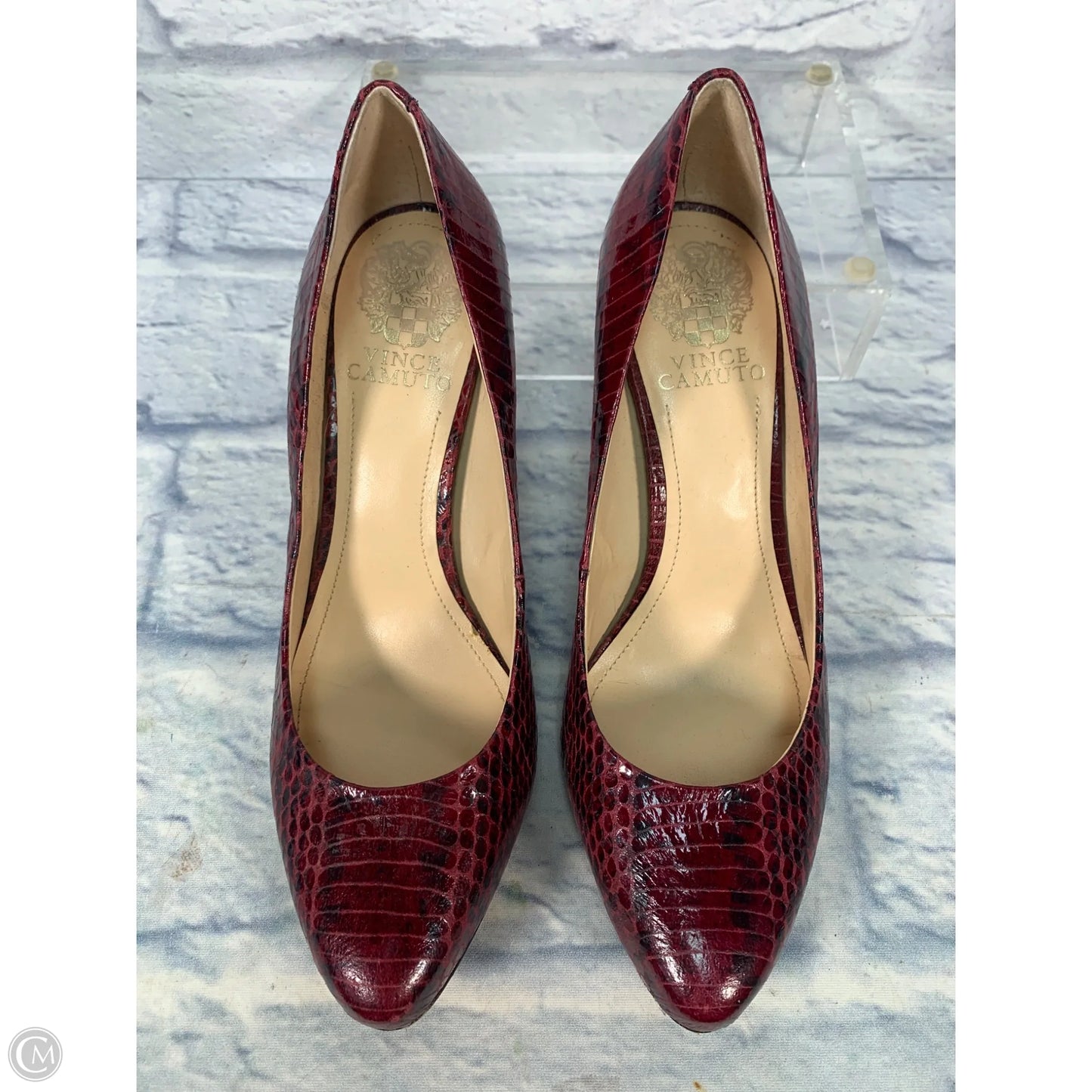 Shoes Heels Stiletto By Vince Camuto In Animal Print, Size: 7.5
