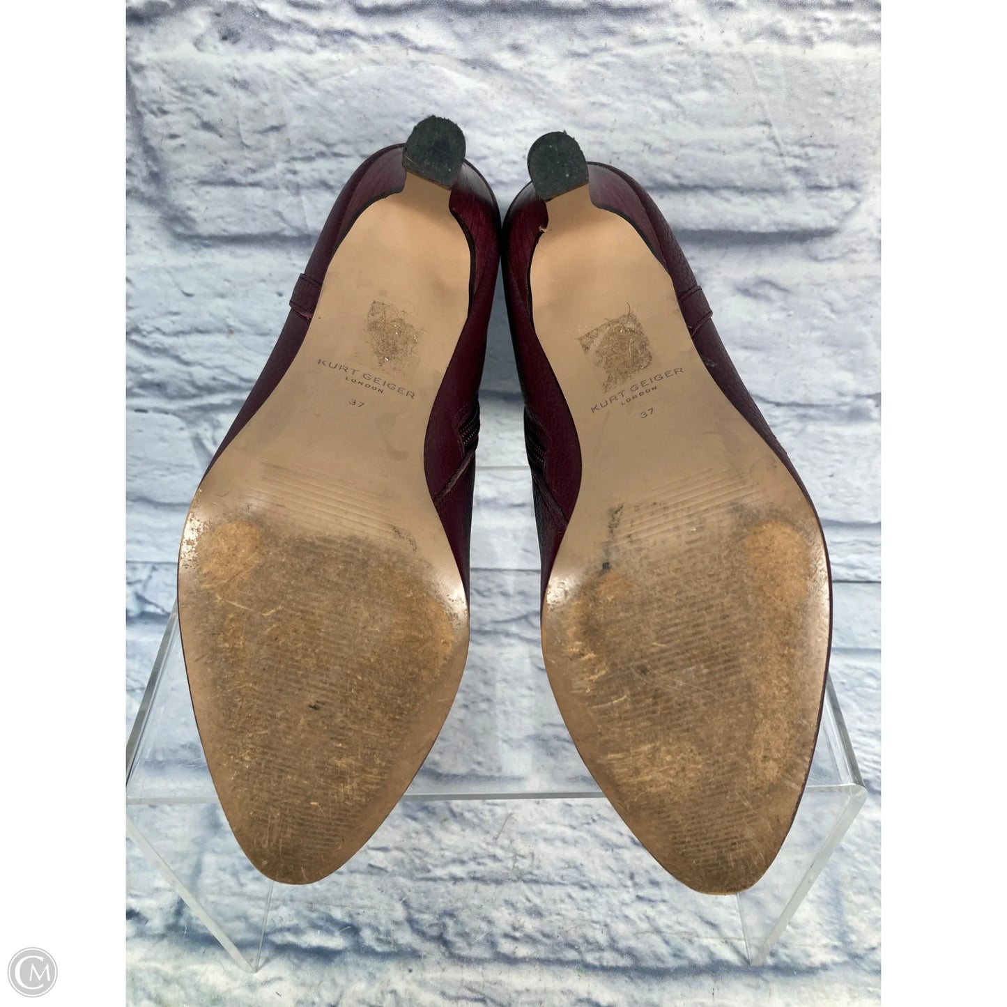 Boots Designer By Kurt Geiger In Maroon, Size: 7