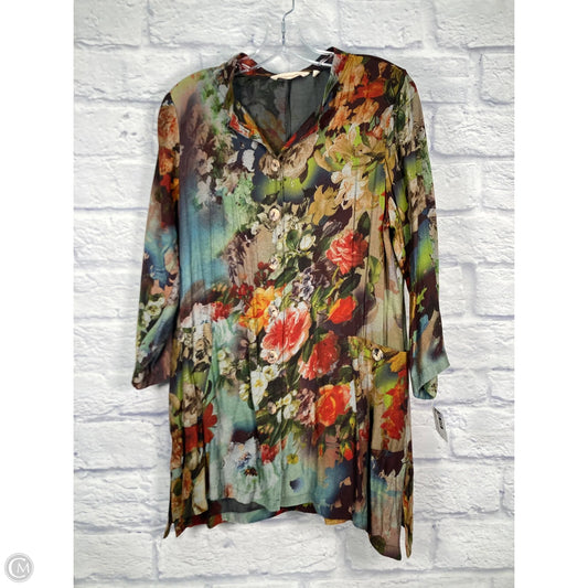 Tunic 3/4 Sleeve By Soft Surroundings In Multi-colored, Size: S