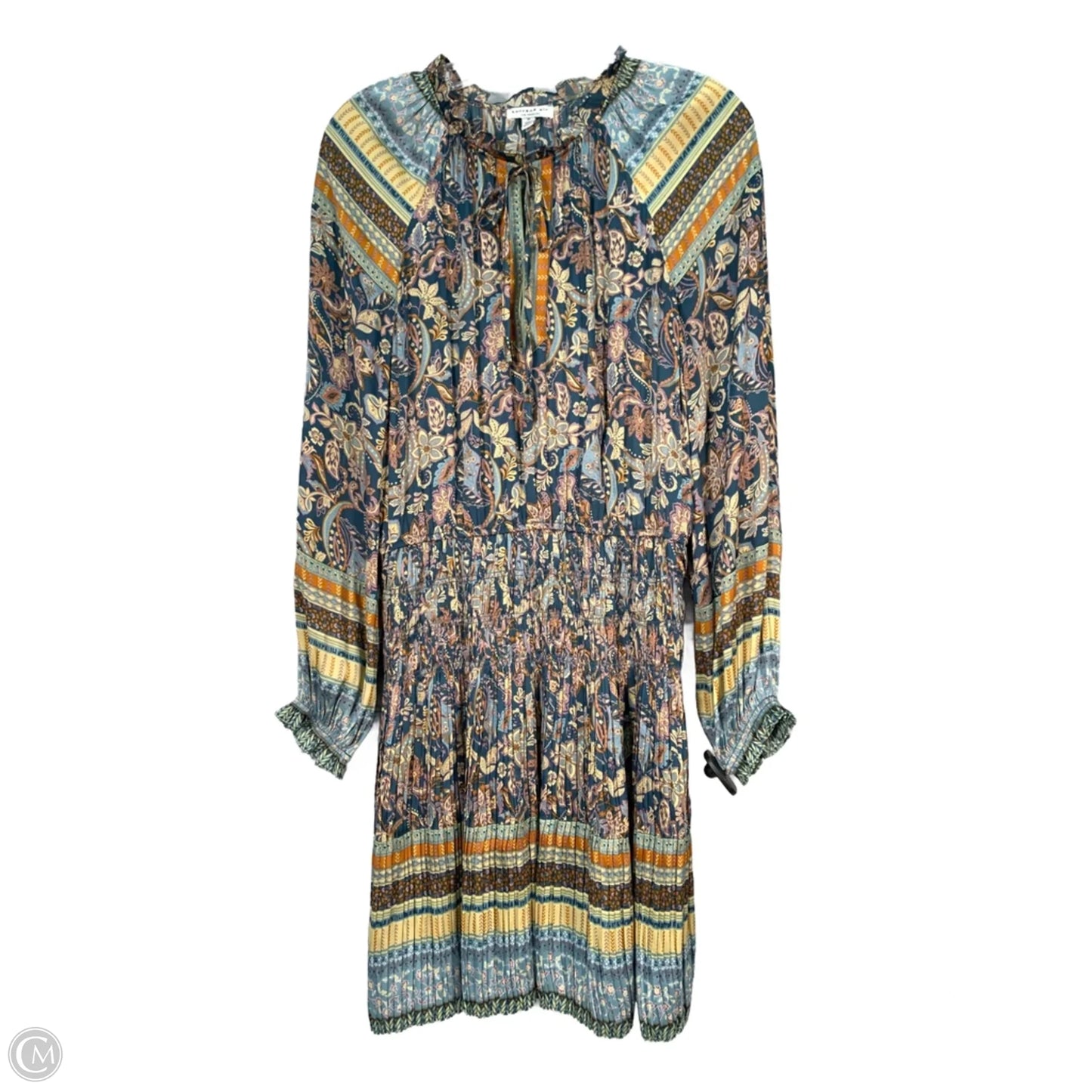 Dress Casual Short By Current Air In Blue & Cream, Size: M