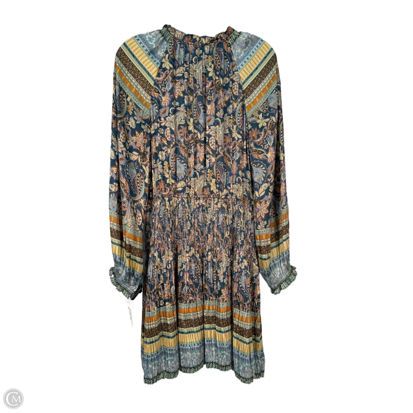 Dress Casual Short By Current Air In Blue & Cream, Size: M