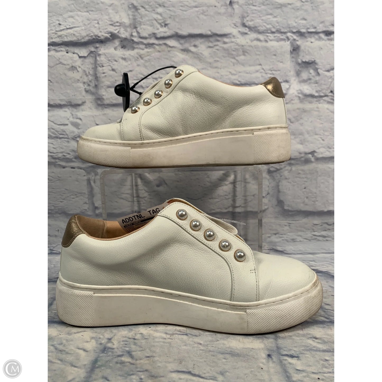 Shoes Sneakers By Alex Marie In Cream, Size: 9