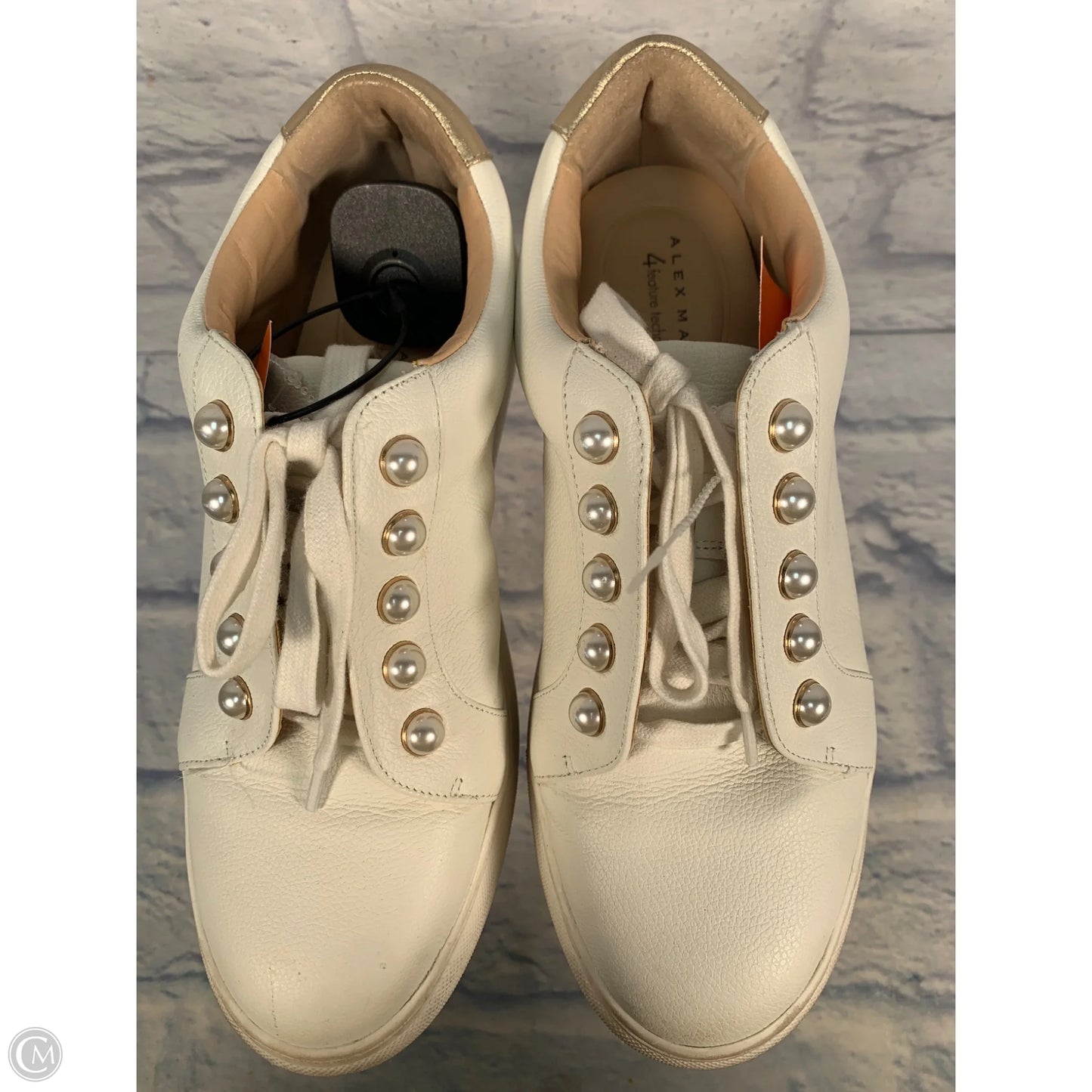 Shoes Sneakers By Alex Marie In Cream, Size: 9