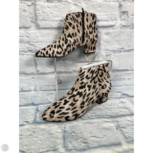 Boots Ankle Heels By Clothes Mentor In Animal Print, Size: 7