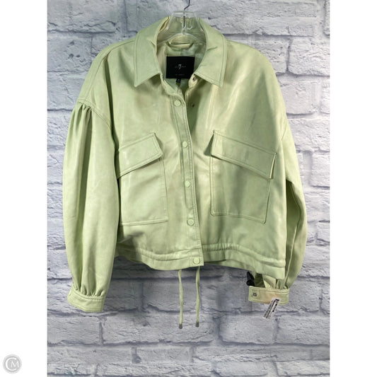 Jacket Moto By 7 For All Mankind In Green, Size: M