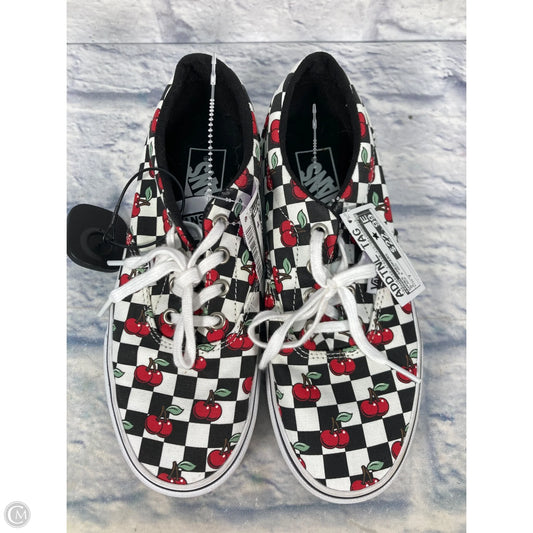 Shoes Sneakers By Vans In Black & Red, Size: 7