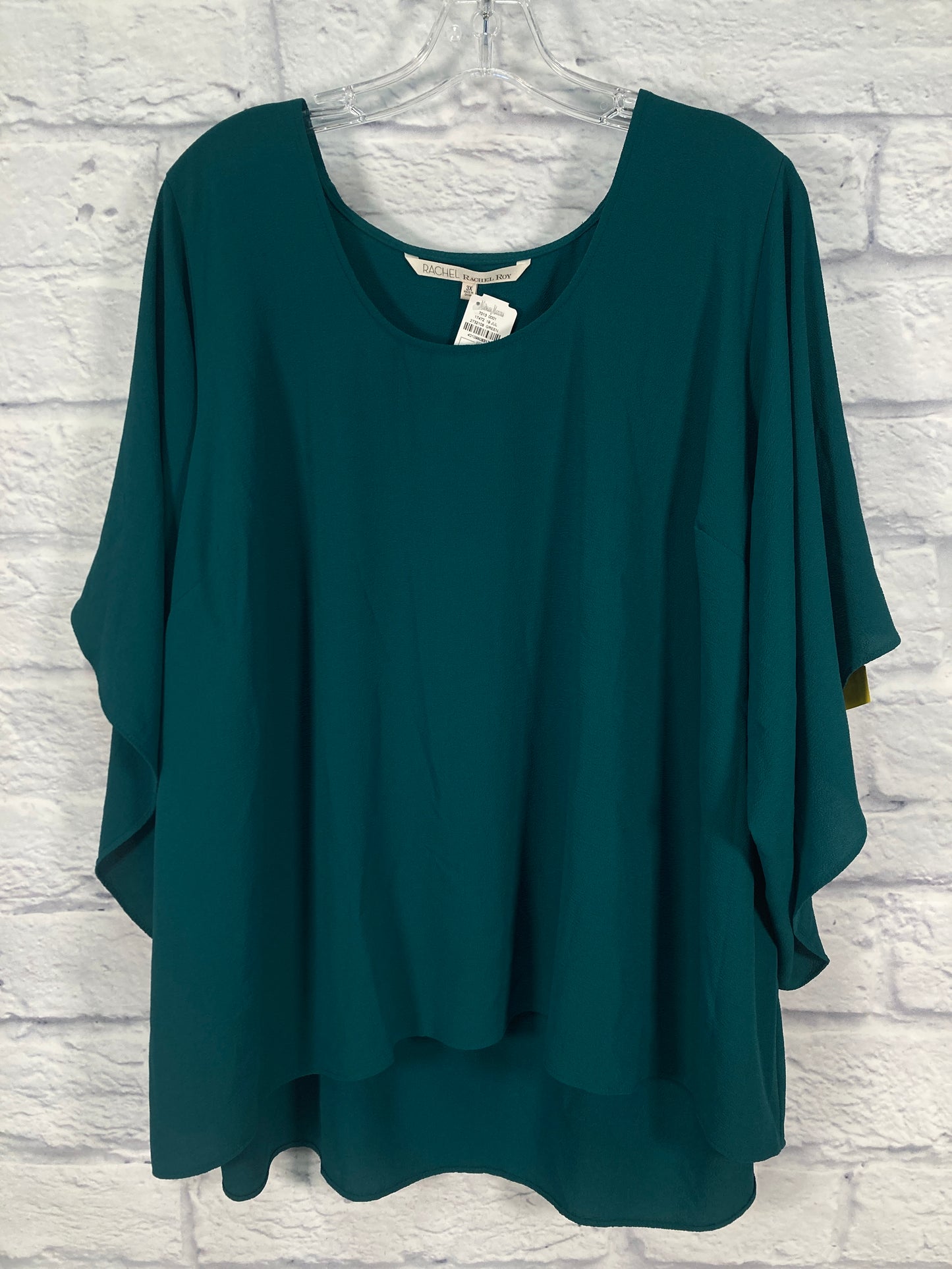 Blouse Short Sleeve By Rachel Roy In Green, Size: 3x