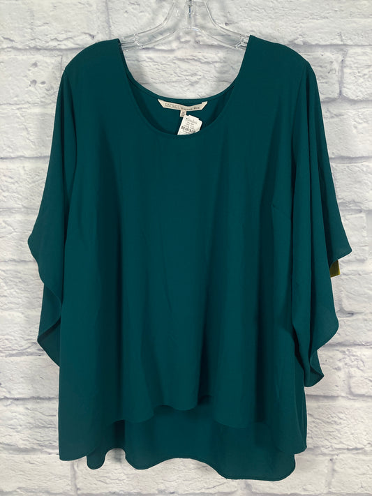 Blouse Short Sleeve By Rachel Roy In Green, Size: 3x