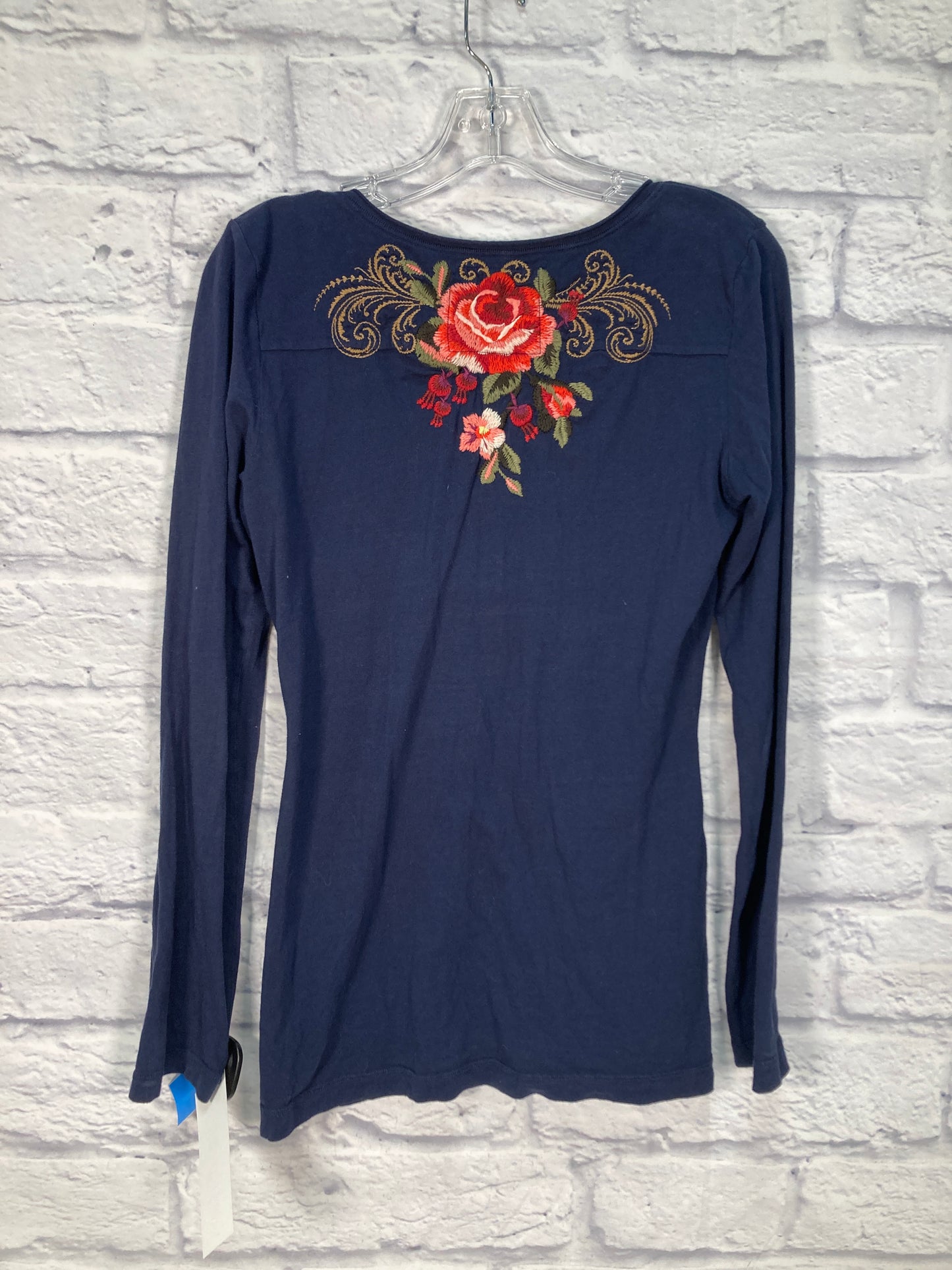 Blouse Designer By Johnny Was In Blue & Red, Size: S