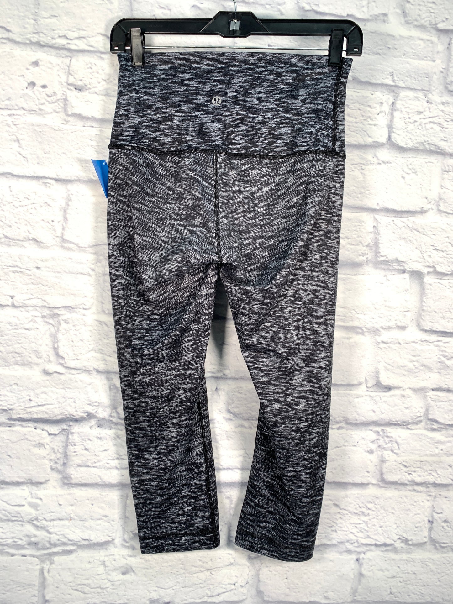 Athletic Leggings Capris By Lululemon In Black & Grey, Size: Xs