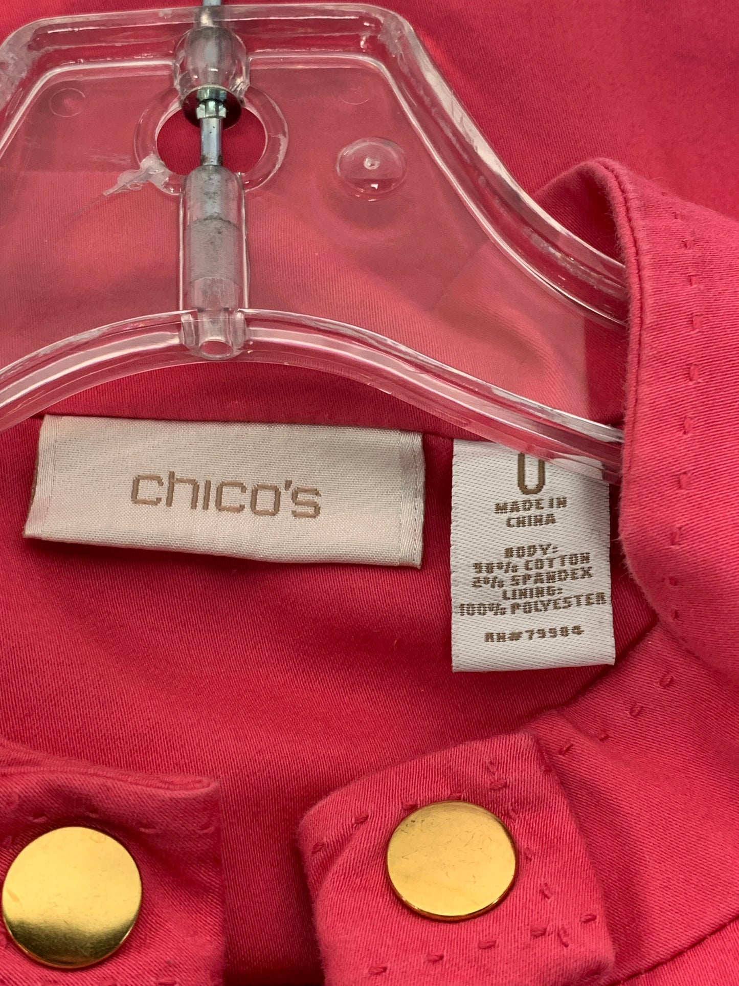 Jacket Other By Chicos In Pink, Size: S