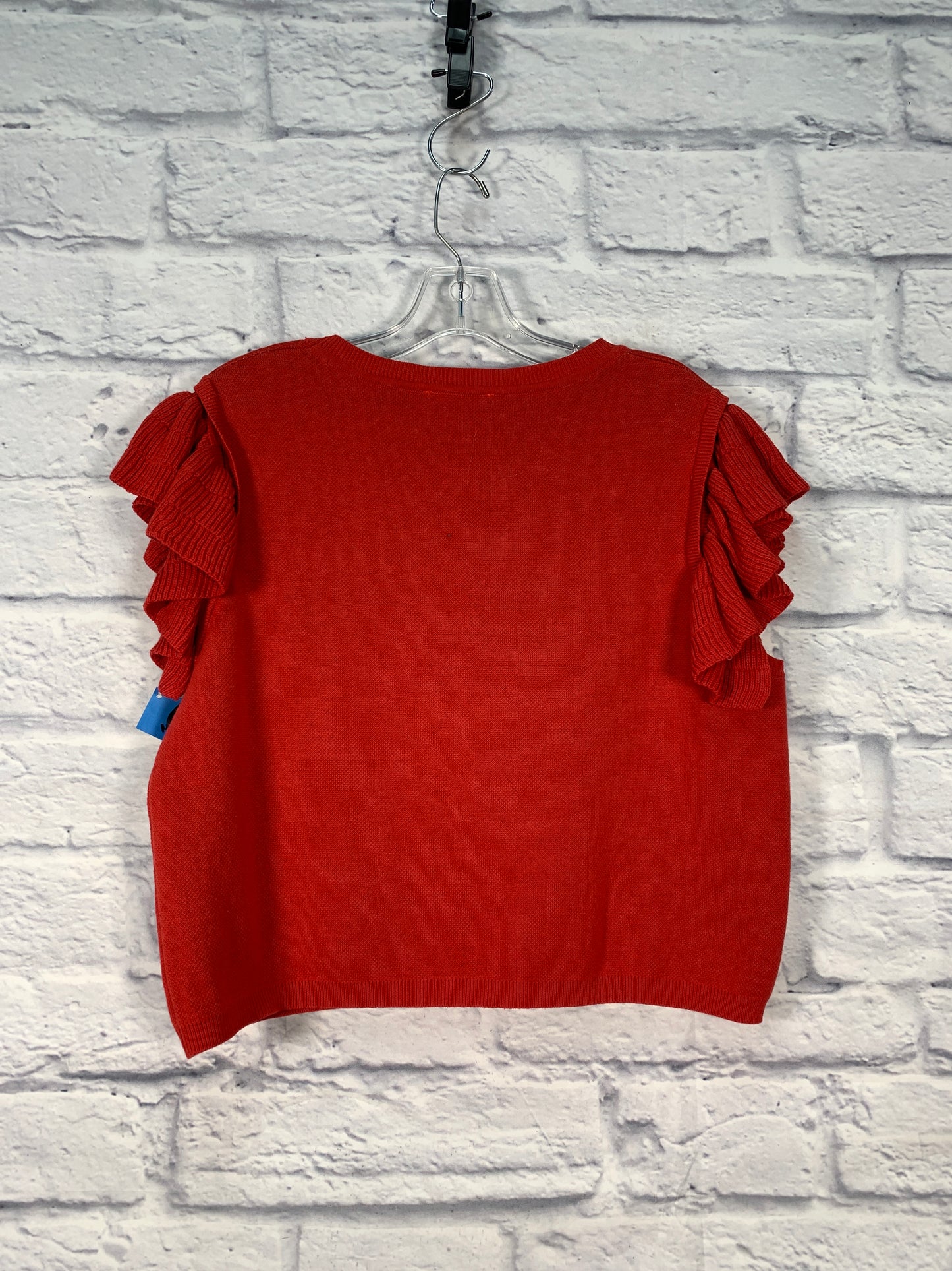 Blouse Short Sleeve By Entro In Orange, Size: L