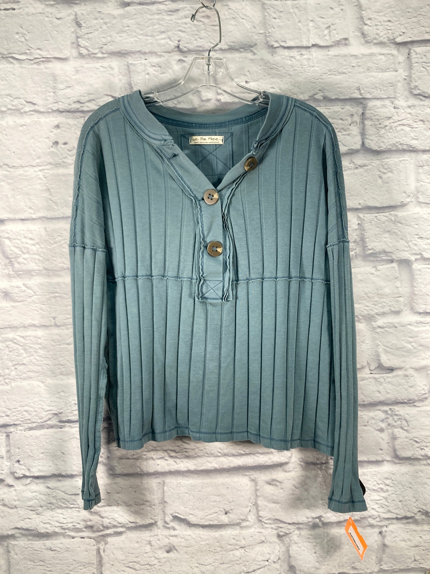 Blouse Long Sleeve By We The Free In Blue, Size: S