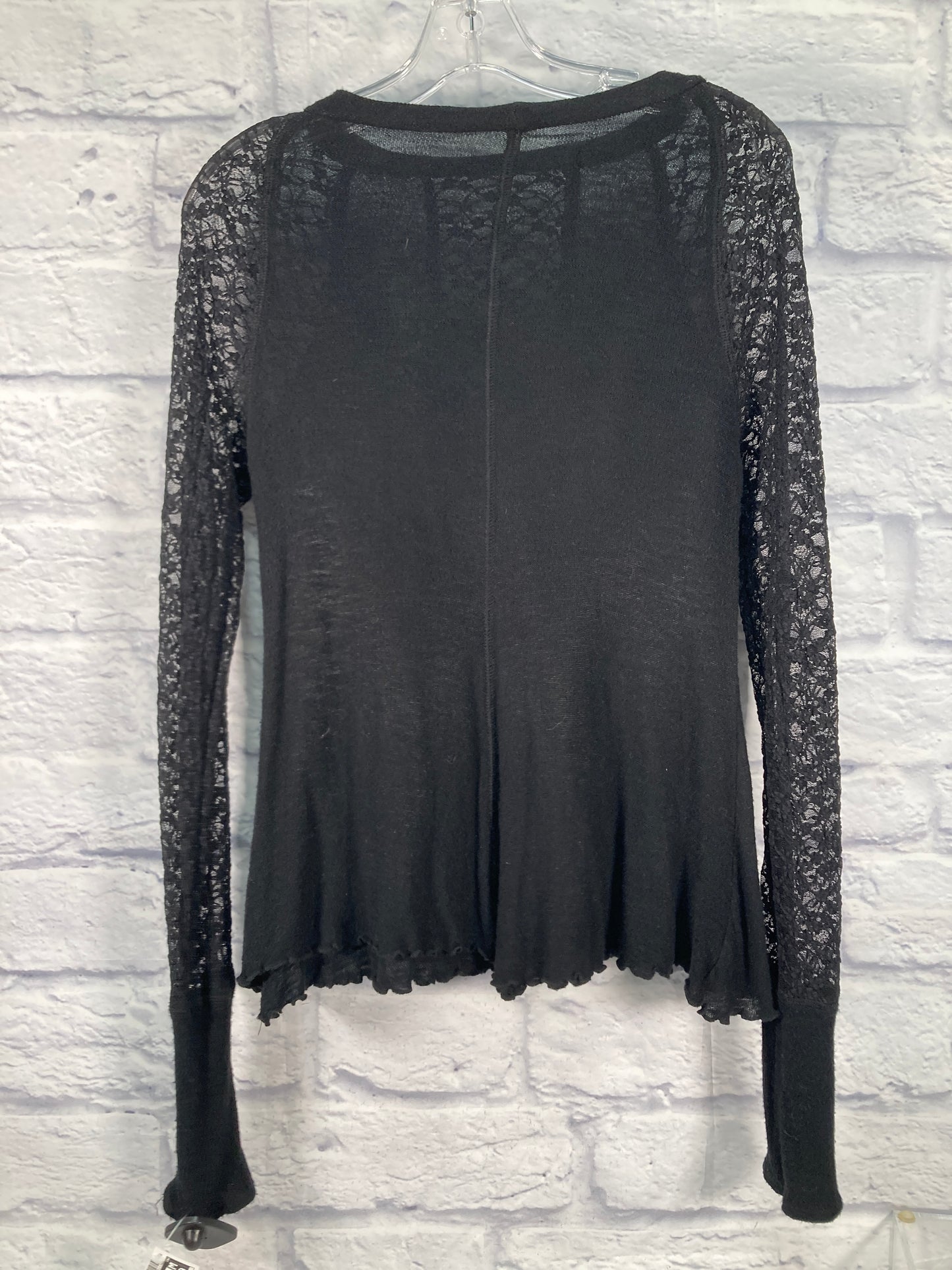 Top Long Sleeve By Free People In Black, Size: S