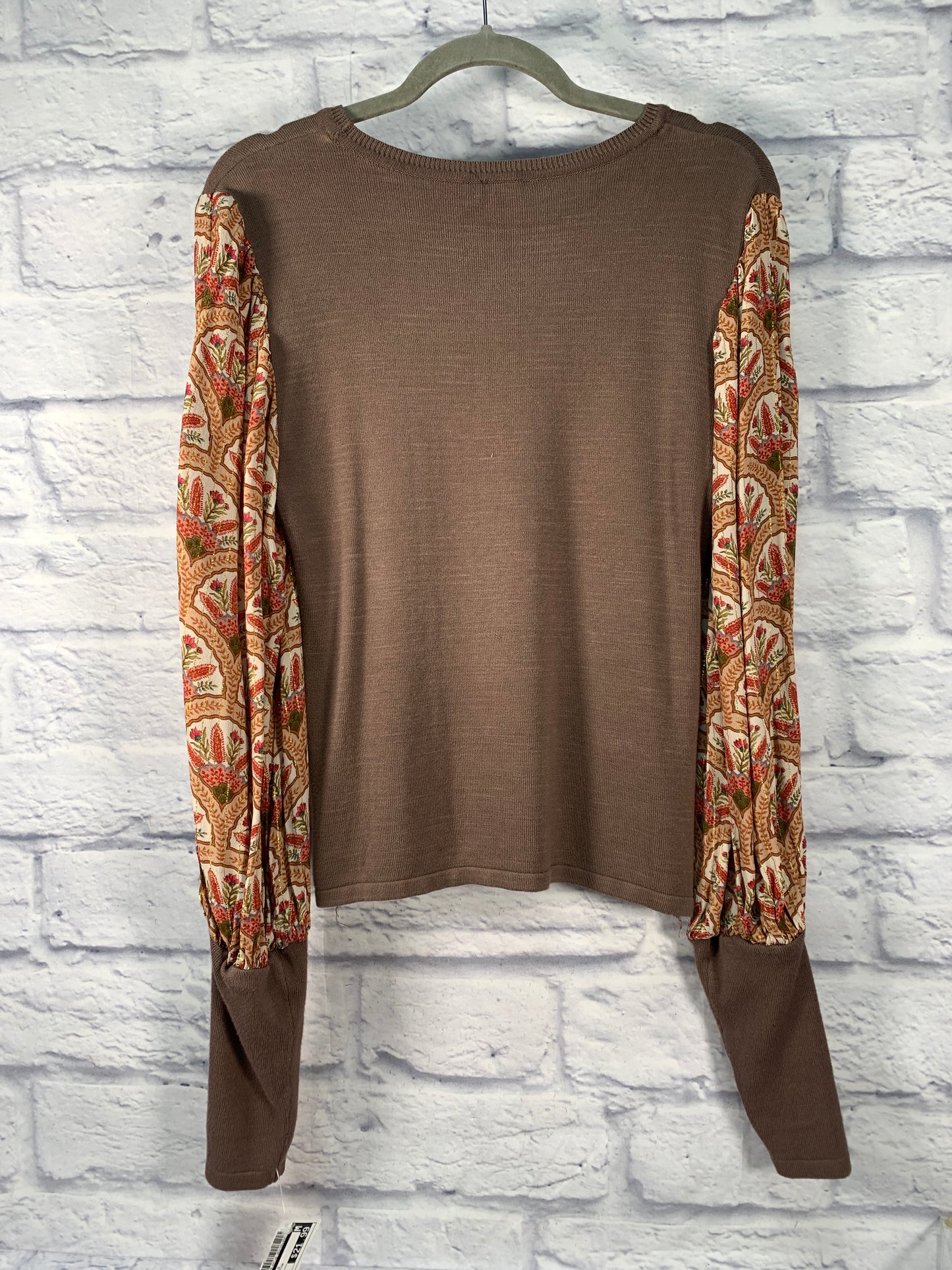 Blouse Long Sleeve By Bl-nk In Brown & Pink, Size: S