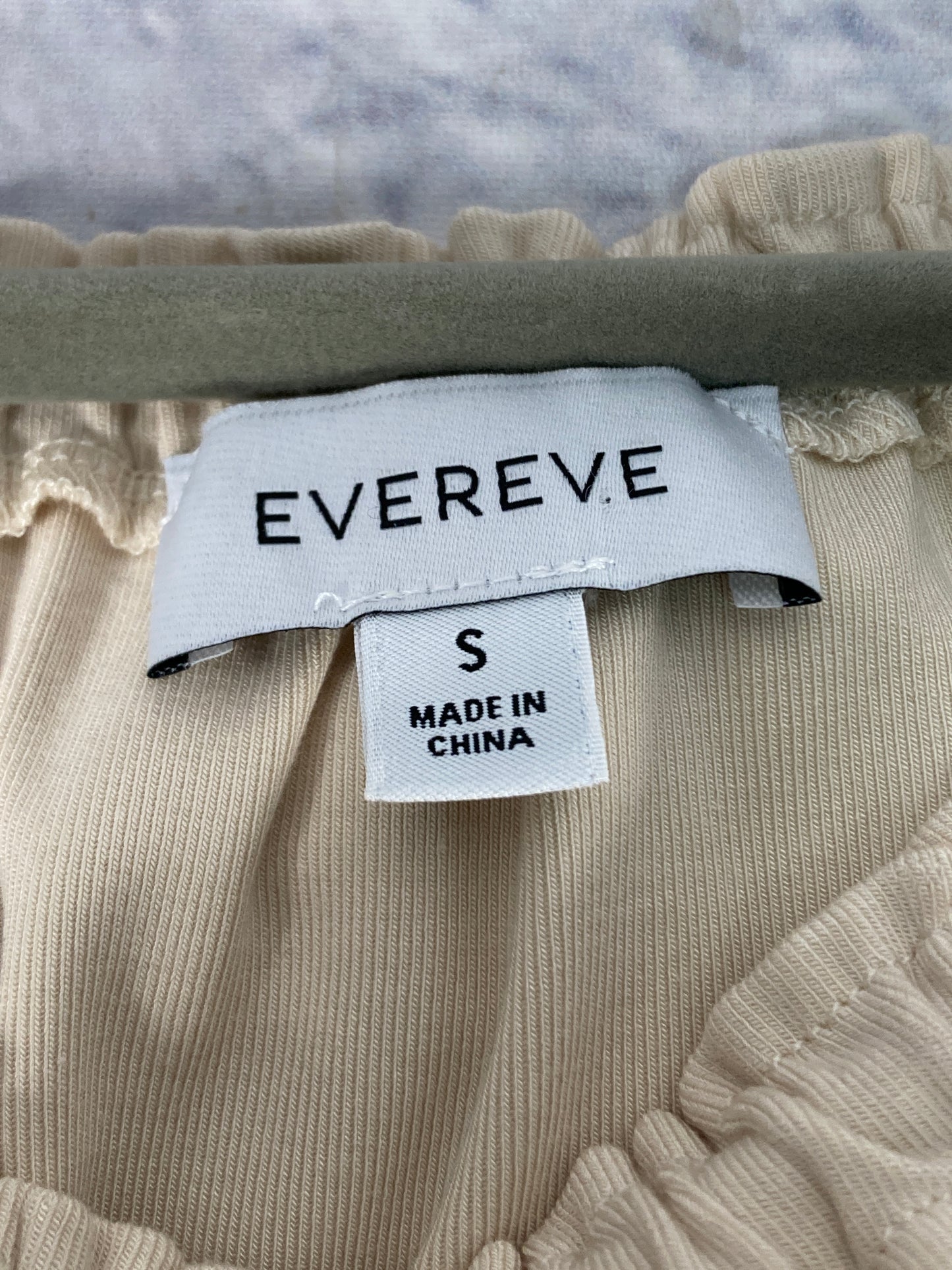 Blouse 3/4 Sleeve By Evereve In Cream, Size: S