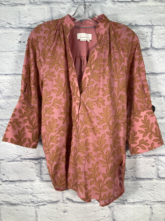 Blouse 3/4 Sleeve By Anthropologie In Pink, Size: Xs