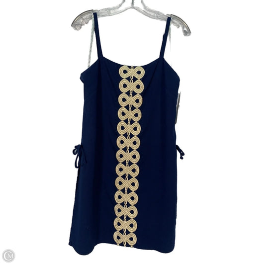 Dress Designer By Lilly Pulitzer In Blue & Gold, Size: M