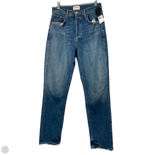 Jeans Straight By Agolde In Blue Denim, Size: 2