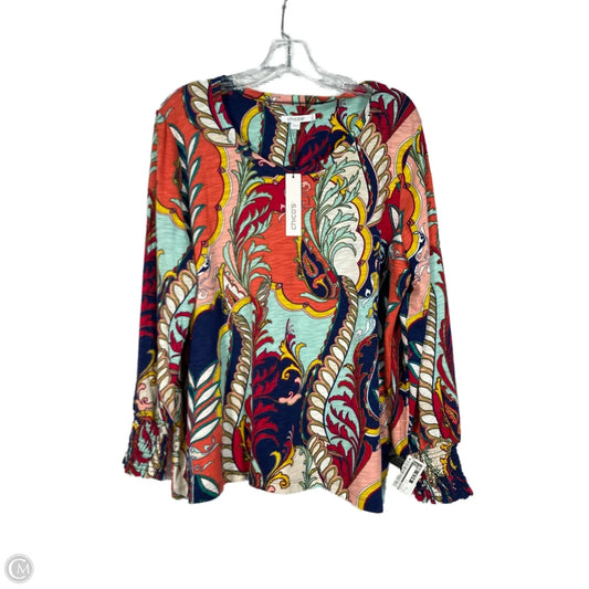 Top Long Sleeve By Chicos In Paisley Print, Size: Xl