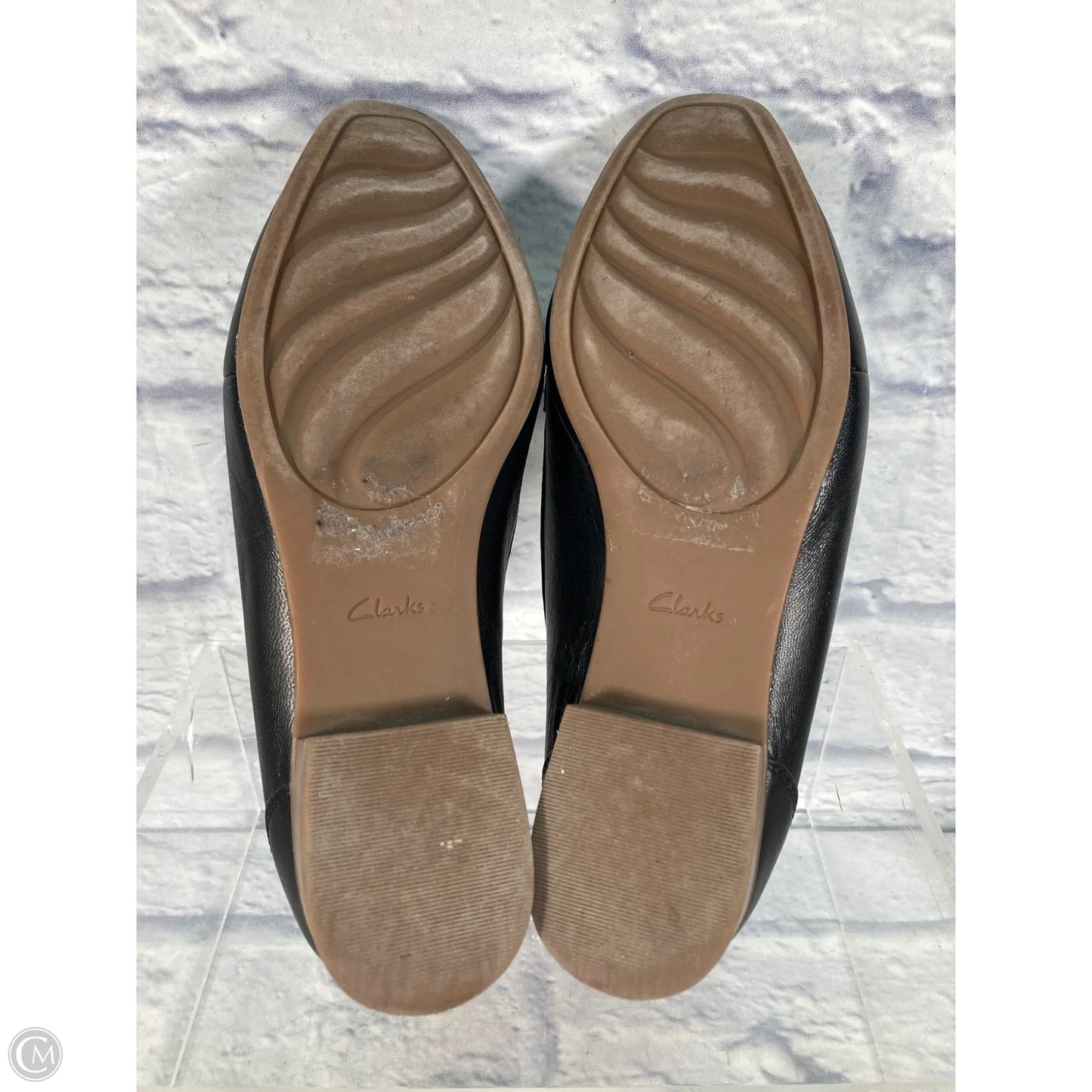 Shoes Flats By Clarks In Black, Size: 9