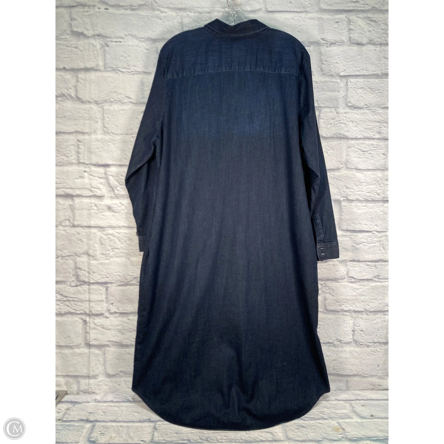 Dress Casual Maxi By Chicos In Blue Denim, Size: 2x