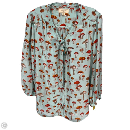 Blouse Long Sleeve By Clothes Mentor In Green & Orange, Size: M