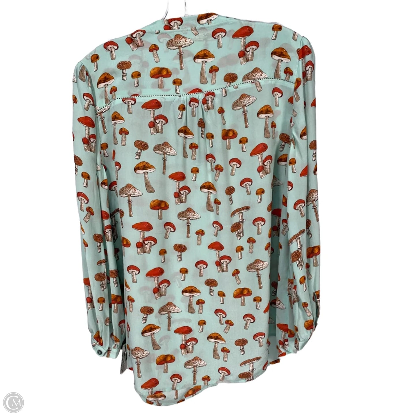 Blouse Long Sleeve By Clothes Mentor In Green & Orange, Size: M