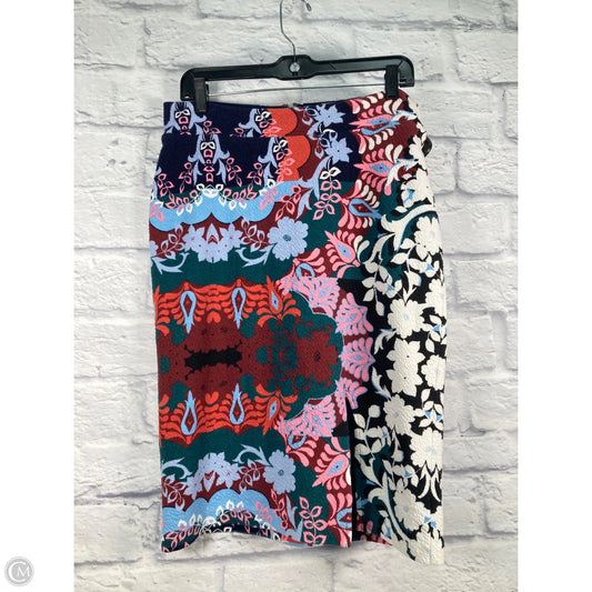 Skirt Midi By Maeve In Blue & Pink, Size: M