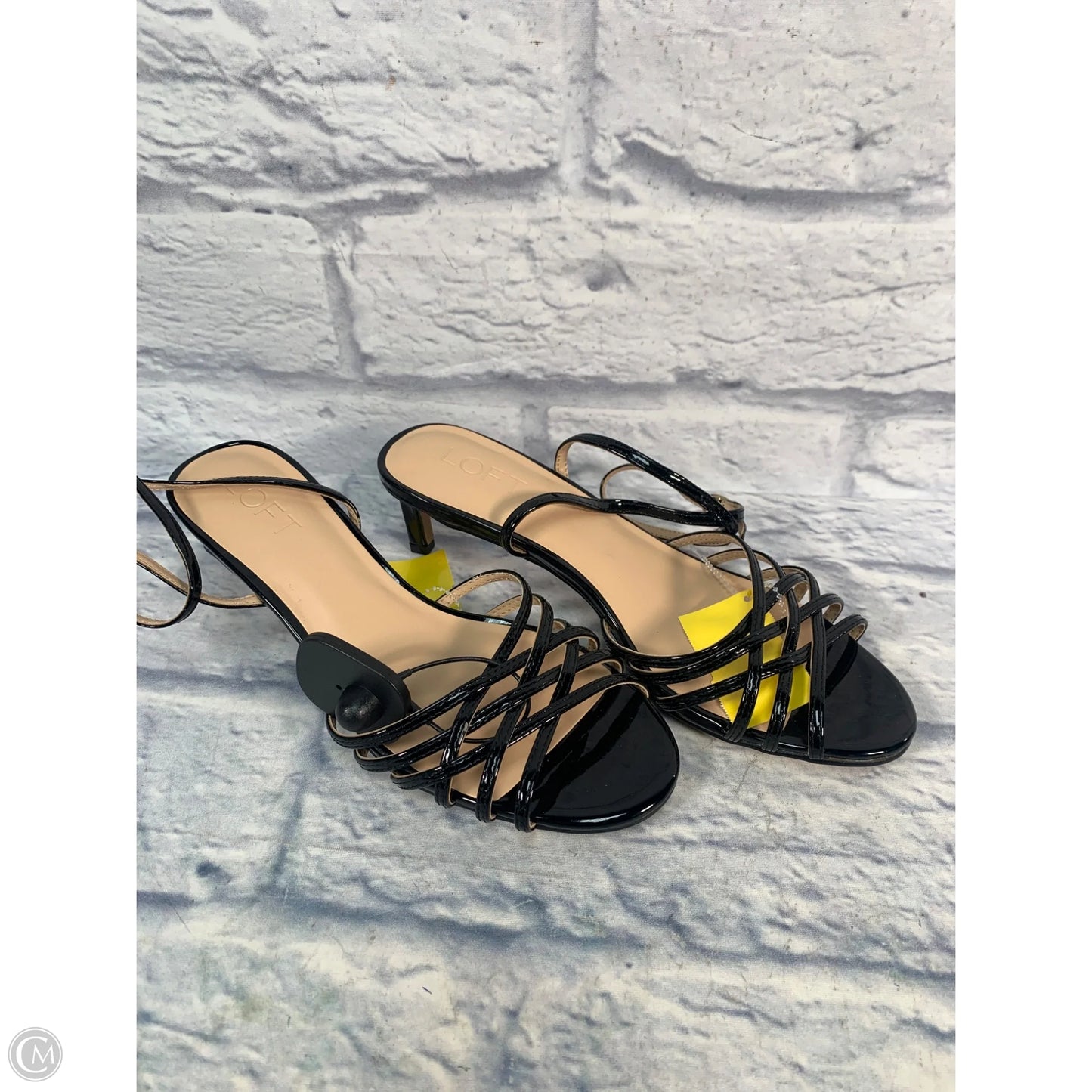 Sandals Heels Kitten By Loft In Black, Size: 8